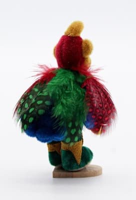 LITTLE GEM TEDDY BEAR Dollhouse Miniature Harlequin KIKI Jointed Handmade Bear - Thumbnail 5