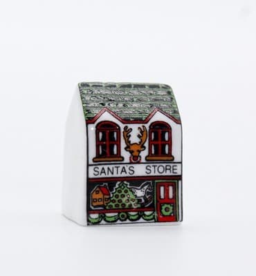 BIRCHCROFT Miniature House Shaped Thimble Bone China Christmas Shop - Thumbnail 6