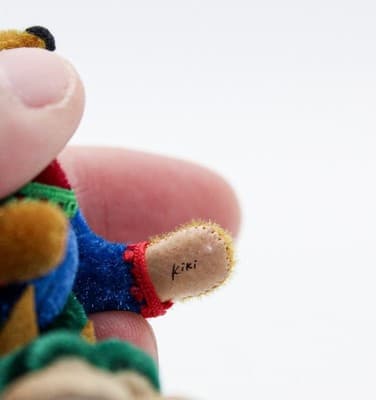 LITTLE GEM TEDDY BEAR Dollhouse Miniature Harlequin KIKI Jointed Handmade Bear - Thumbnail 3