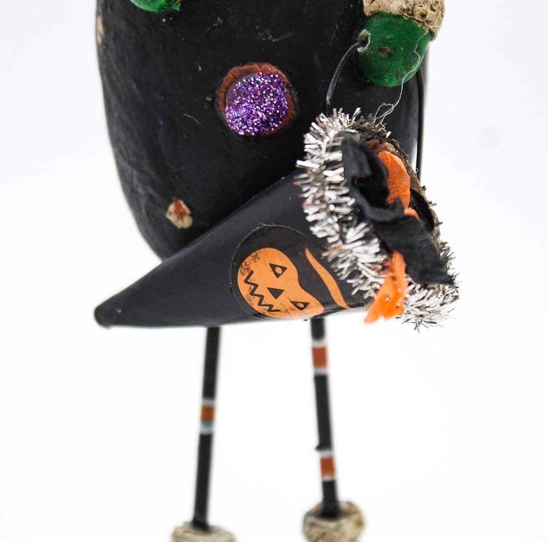 Lori Mitchell Cat Girl Trick Or Treat Folk Art Halloween Christmas Ornament - Thumbnail 6