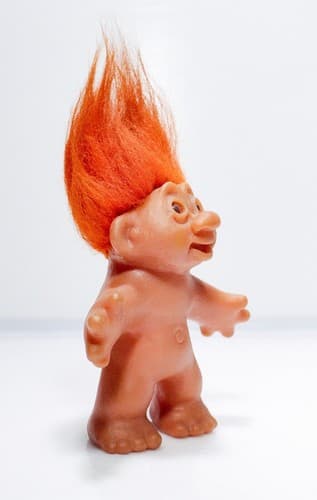Vintage Original Authentic 1986 DAM Troll Orange Hair 5" Doll - Thumbnail 5