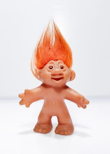 Vintage Original Authentic 1986 DAM Troll Orange Hair 5" Doll - Thumbnail 7