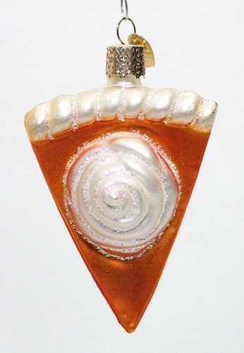 OWC Old World Christmas Pumpkin Pie Slice Dessert Glass Ornament - Thumbnail 5