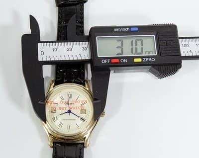 Vintage STAUER Metropolitan Black Leather Strap Wristwatch NIB - Thumbnail 7
