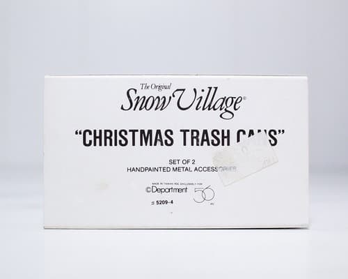 DEPARTMENT 56 "Christmas Trash Cans" 5209-4 Christmas Porcelain Figurines 2pc - Thumbnail 4