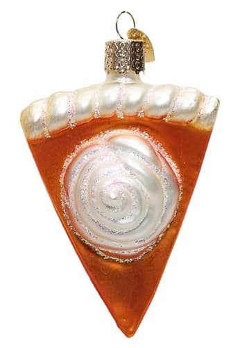 OWC Old World Christmas Pumpkin Pie Slice Dessert Glass Ornament - Image 1