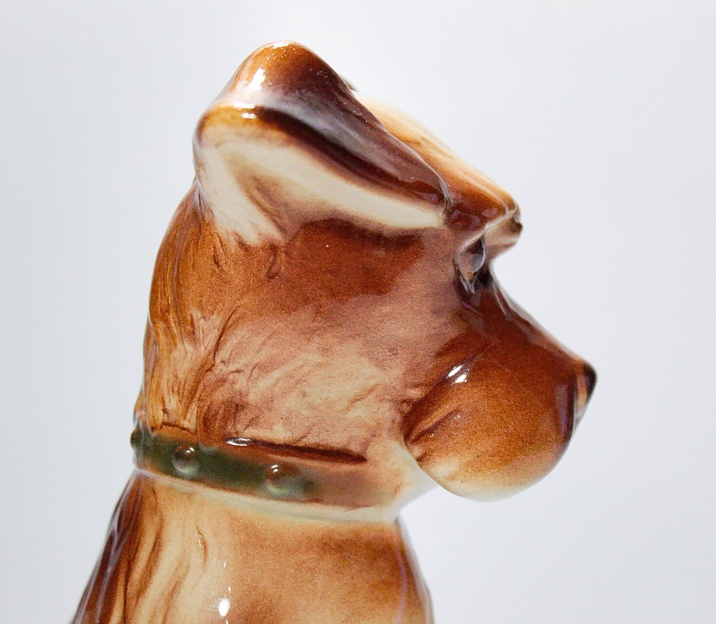 Vintage Hand Painted Fox Terrier Dog Brown & Black Porcelain Figurine - Thumbnail 7