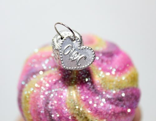 OWC Old World Christmas Glittery Colorful Glass Cupcake Christmas Ornament - Thumbnail 4