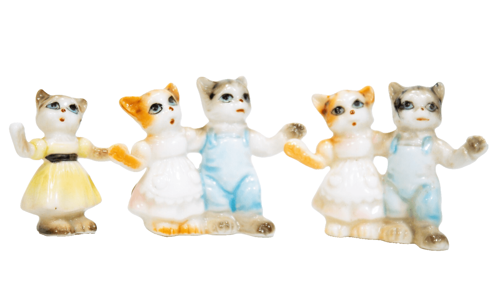 Lot of 3 Vintage Three Kittens Who Lost Their Mittens Bone China Cat Figurines - Image 1