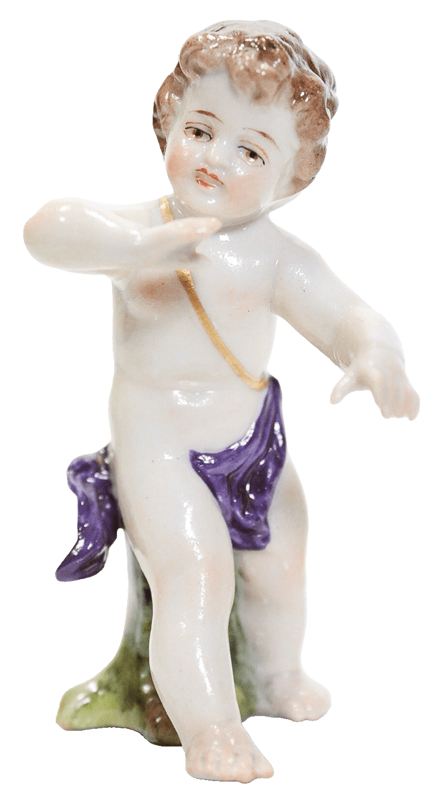 MULLER VOLKSTEDT Hand Painted Dresden Germany Cherub Porcelain Figurine - Image 1