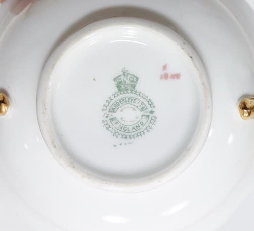 ADDERLEY England Vintage Gold Gilt Porcelain Boullion Cup & Saucer - Thumbnail 4