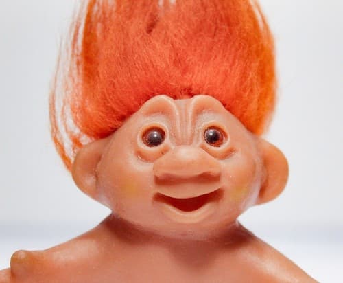 Vintage Original Authentic 1986 DAM Troll Orange Hair 5" Doll - Thumbnail 2