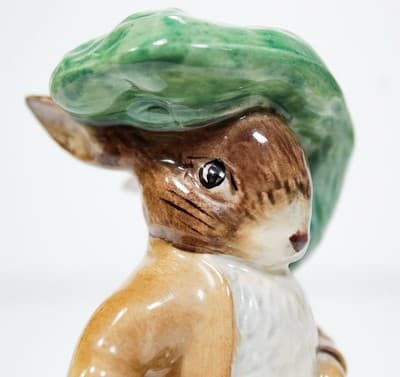 BESWICK ENGLAND Beatrix Potter "Benjamin Bunny" Porcelain Figurine - Thumbnail 4