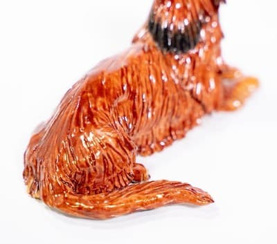 EVE PEARCE Handmade England Red Haired Dachshund Dog Porcelain Figurine OOAK - Thumbnail 5
