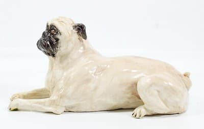 EVE PEARCE Hand Crafted England Pug Dog Porcelain Figure Hallmarked OOAK - Thumbnail 7