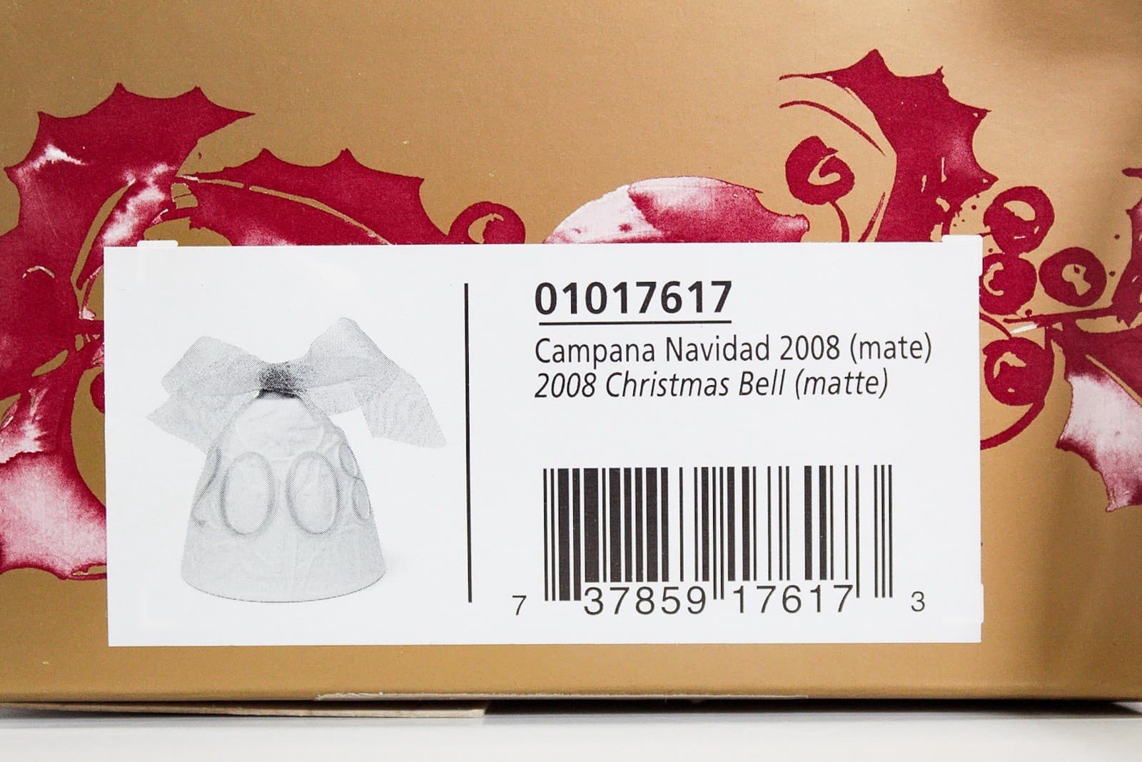 Vintage LLADRO Spain Porcelain 2008 Matte Christmas Bell In Original Box - Thumbnail 4