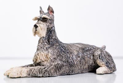 EVE PEARCE Handcrafted Made In England Porcelain Schnauzer Dog Figurine OOAK - Thumbnail 7