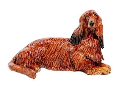 EVE PEARCE Handmade England Red Haired Dachshund Dog Porcelain Figurine OOAK - Image 1