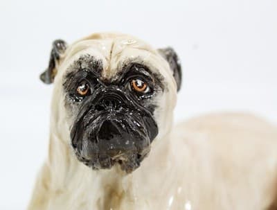 EVE PEARCE Hand Crafted England Pug Dog Porcelain Figure Hallmarked OOAK - Thumbnail 3