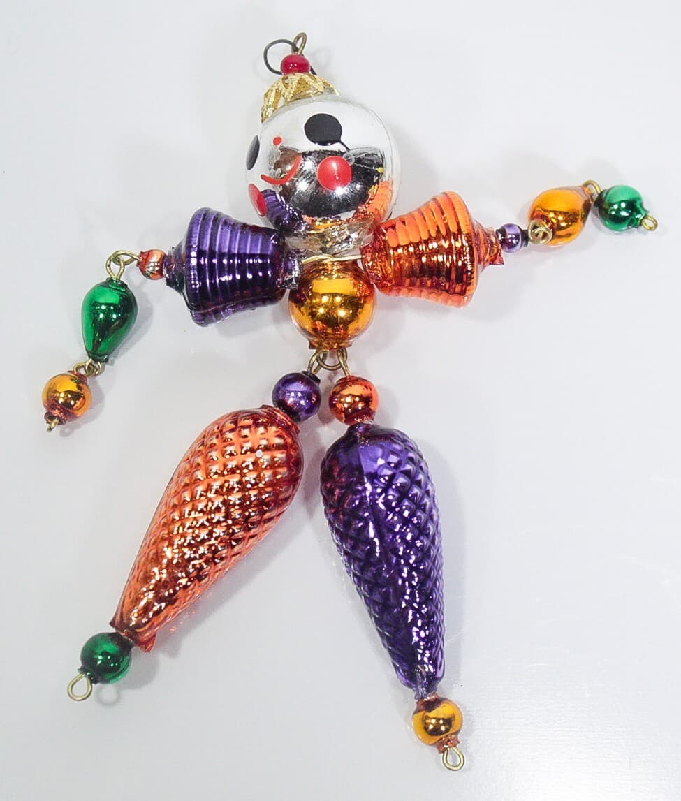CHRISTOPHER RADKO Vintage Multicolor Wiggle Man Glass Christmas Ornament - Thumbnail 3
