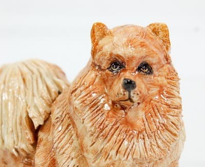 EVE PEARCE Hand Crafted England Pomeranian Dog Porcelain Figure OOAK - Thumbnail 2