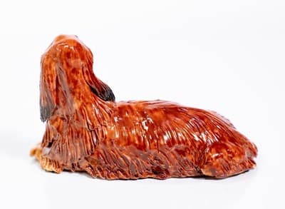 EVE PEARCE Handmade England Red Haired Dachshund Dog Porcelain Figurine OOAK - Thumbnail 2