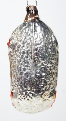Vintage West Germany Gold Silver Car Automobile Glass Christmas Ornament - Thumbnail 4