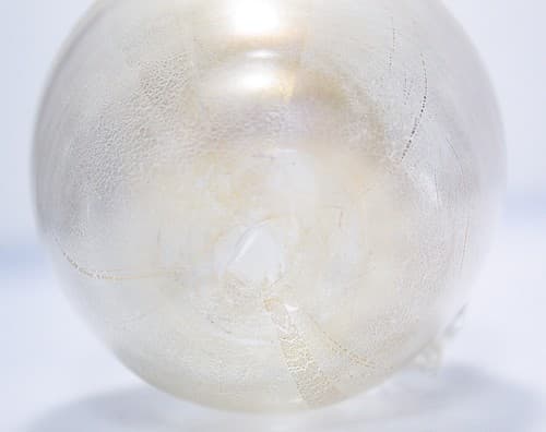 MURANO Italy Vintage Gold Flaked Apple Fruit Art Glass Paperweight - Thumbnail 6