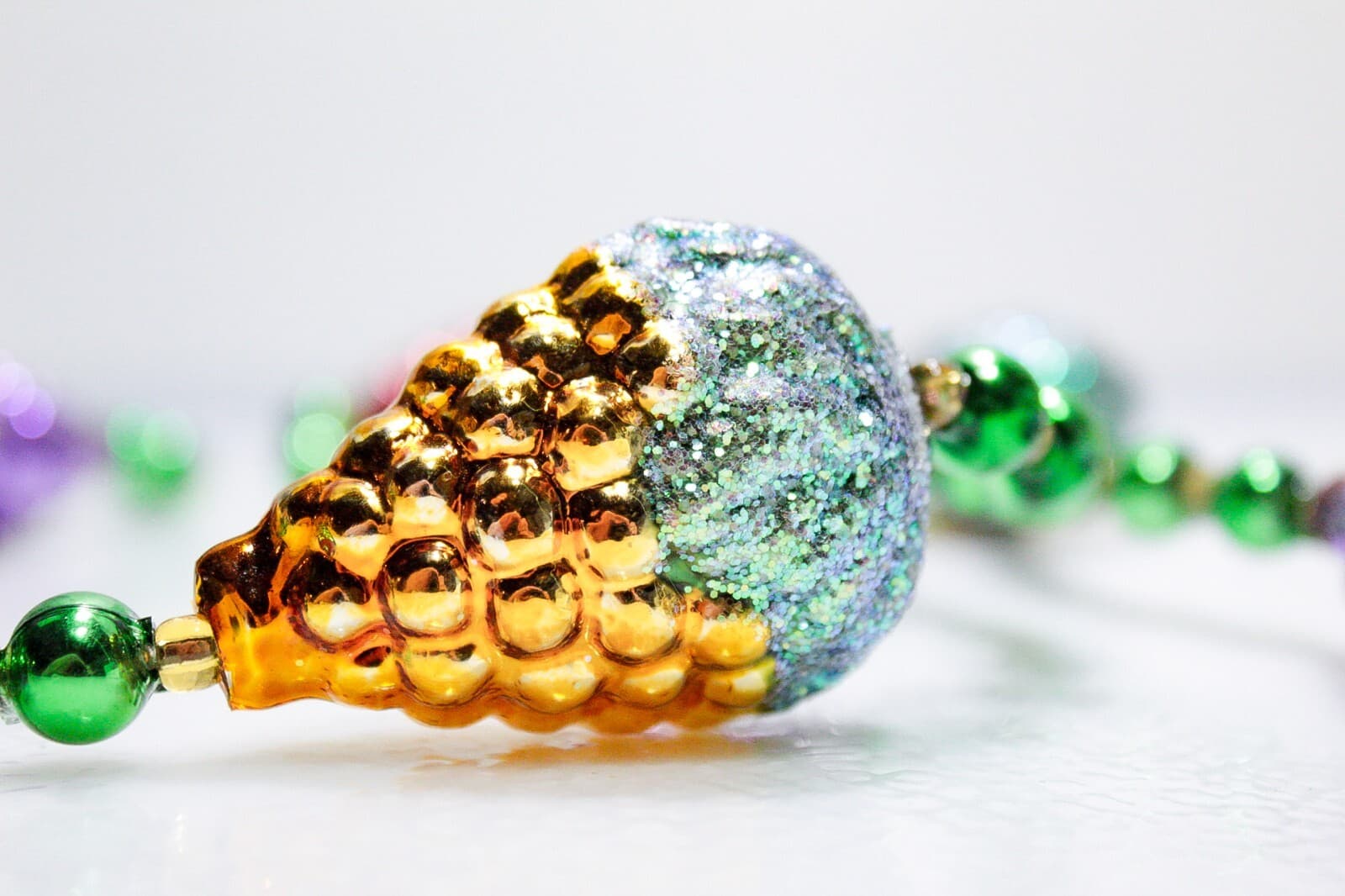 CHRISTOPHER RADKO "Frosty Harvest" Vineyard Grapes Glass Christmas Garland 36" - Thumbnail 3