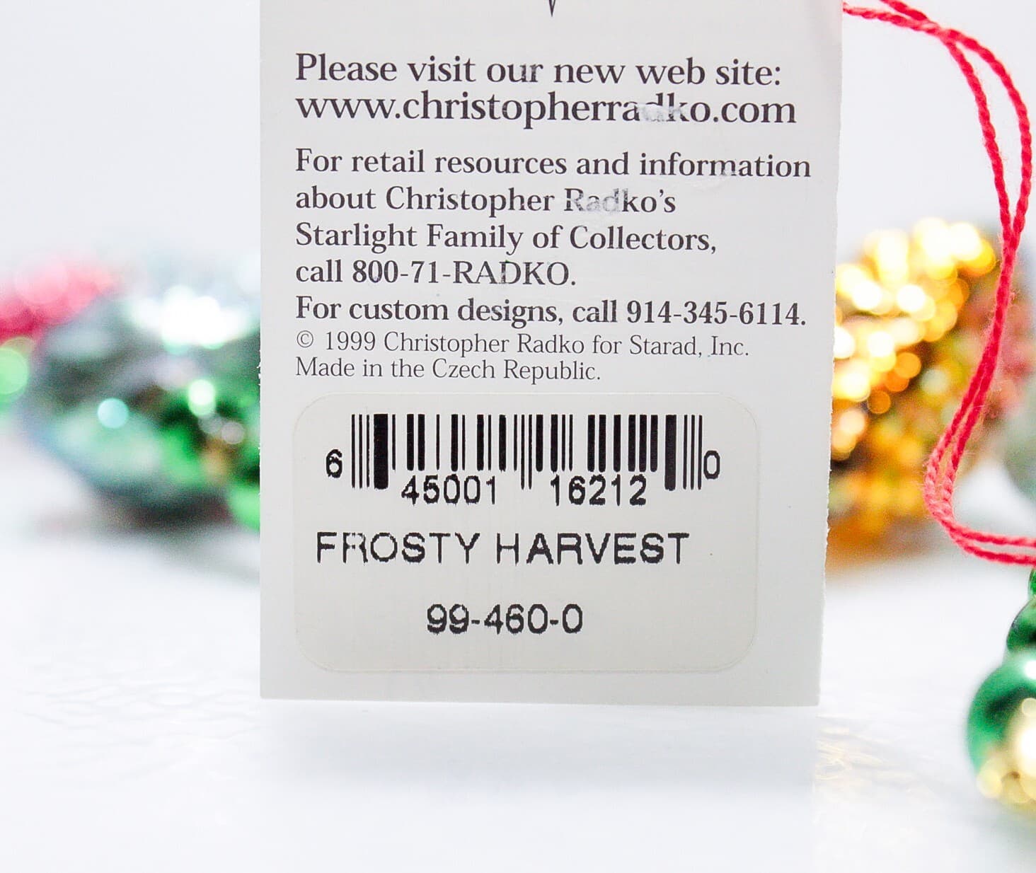 CHRISTOPHER RADKO "Frosty Harvest" Vineyard Grapes Glass Christmas Garland 36" - Thumbnail 7