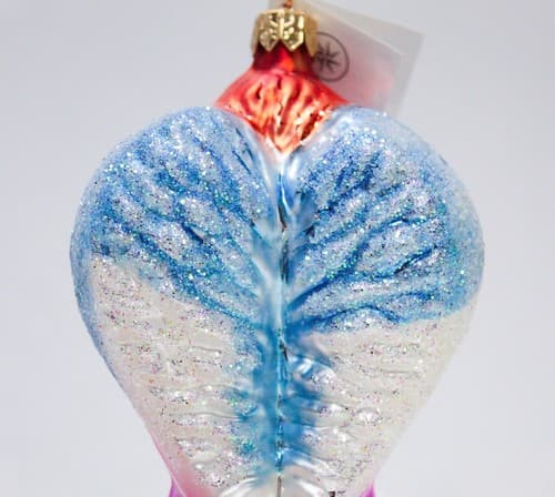 CHRISTOPHER RADKO 1995 "On Wings of Hope" Angel Blown Glass Christmas Ornament - Thumbnail 6