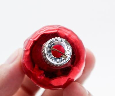 Vintage SHINY BRITE Red Bumpy Grape Glass Christmas Ornament - Thumbnail 4