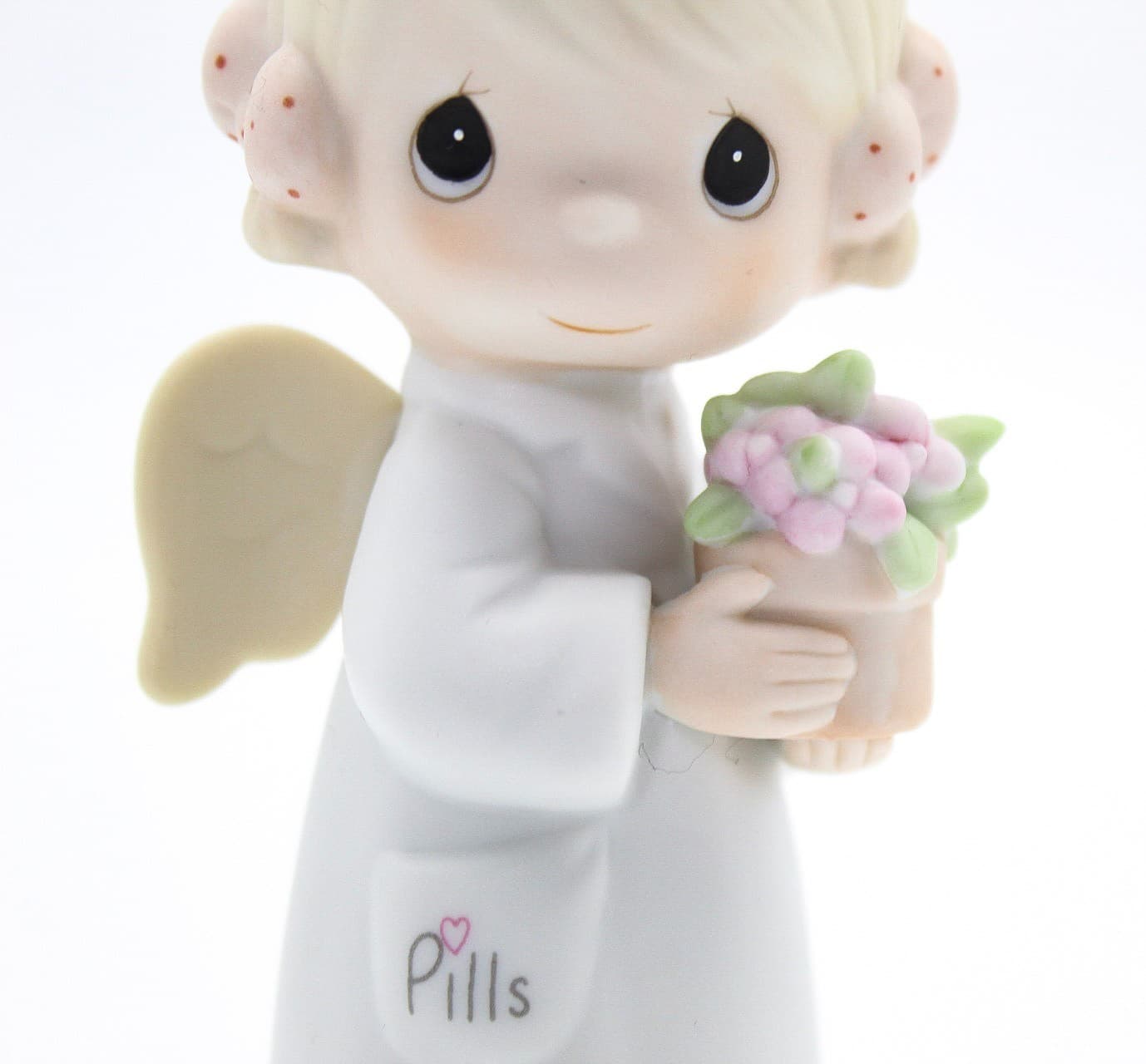 Precious Moments Angel Of Mercy Enesco Porcelain Figurine 1986 - Thumbnail 2