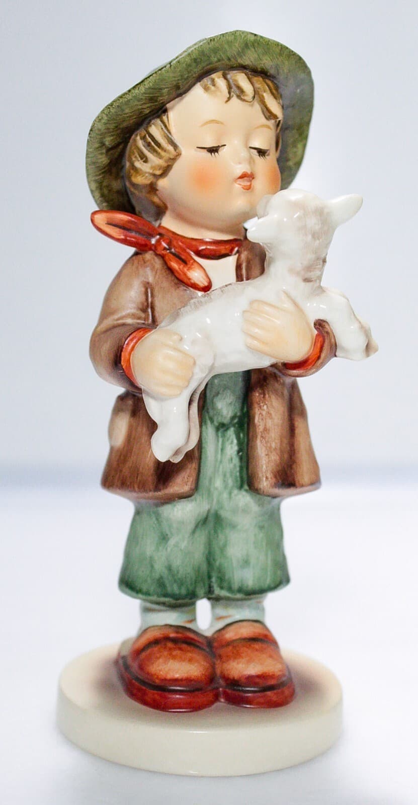 GOEBEL HUMMEL Germany "The Lost Sheep" Hand Painted Porcelain Figurine TMK6 - Thumbnail 5