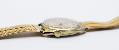 Hormilton Electra Swiss Made Gold Tone Mechanical Wind-Up Wristwatch Vintage - Thumbnail 4