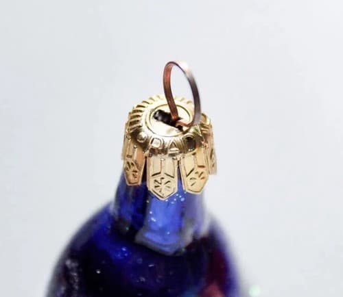 Vintage Christopher Radko Santa Delivers Fruit Basket Glass Christmas Ornament - Thumbnail 6