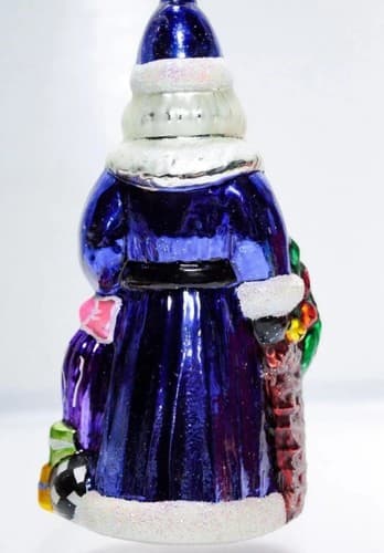Vintage Christopher Radko Santa Delivers Fruit Basket Glass Christmas Ornament - Thumbnail 4