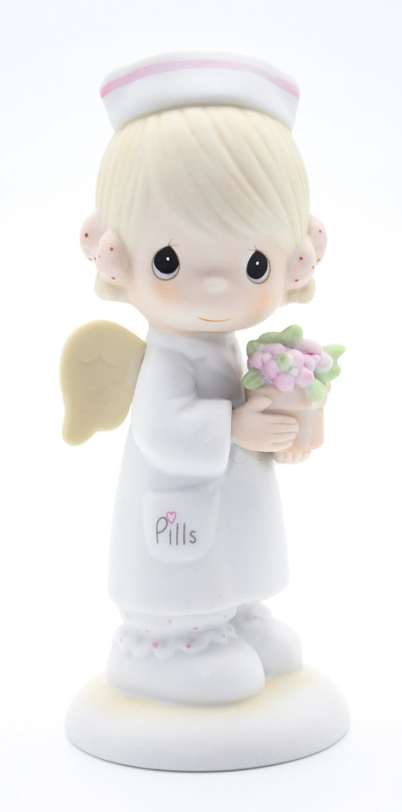 Precious Moments Angel Of Mercy Enesco Porcelain Figurine 1986 - Thumbnail 7