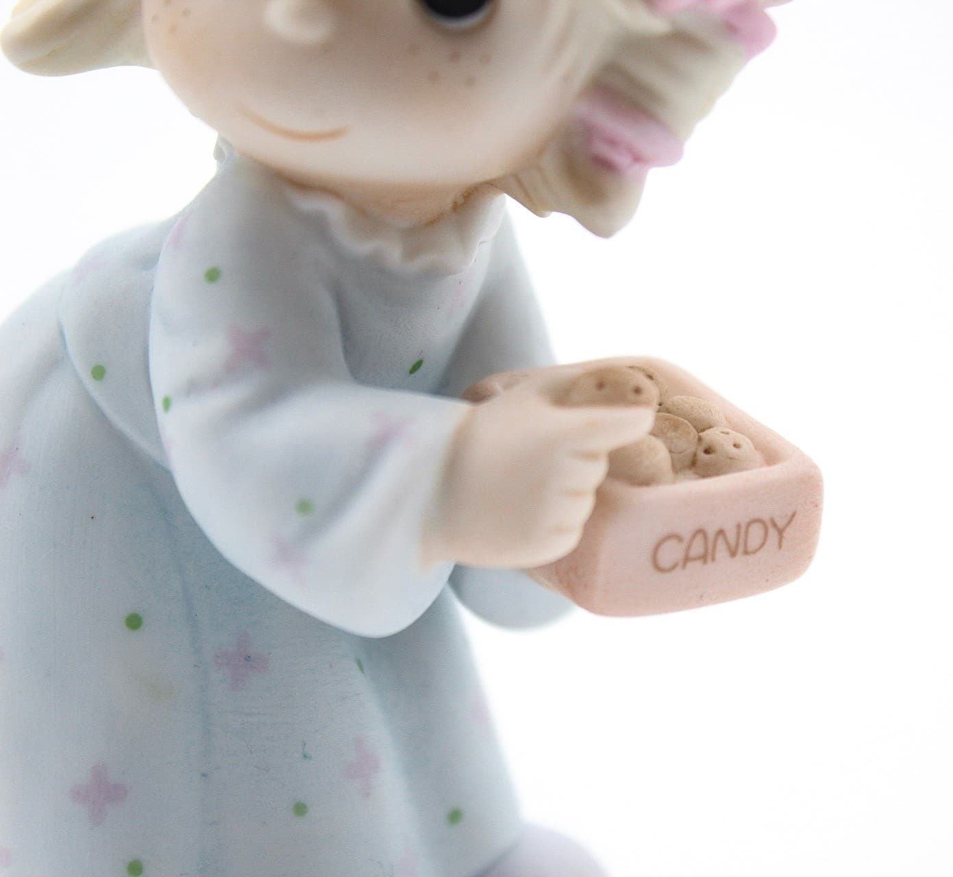 Precious Moments The Spirit Is Willing But The Flesh Is Weak Figurine 1986 - Thumbnail 3