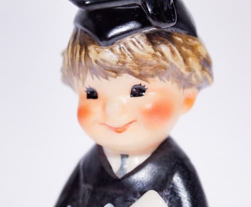 Vintage Goebel Hummel 1970 Charlot Byj #69 "Bachler Degree" Porcelain Figurine - Thumbnail 4