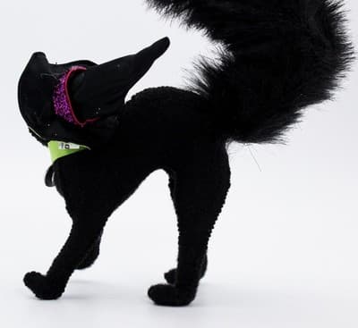 Vintage 2009 ANNALEE Mobilitee Sparkle Black Cat Artisan Halloween Doll - Thumbnail 5