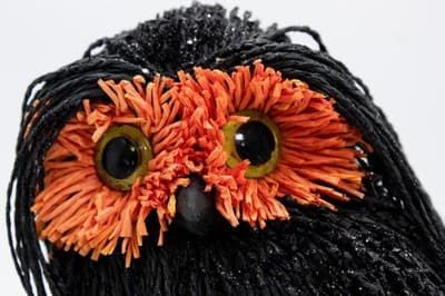 PIER 1 IMPORTS "Wicked Owl" Glitter Accent Owl Bird Halloween Figure Decoration - Thumbnail 2