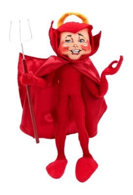 2008 ANNALEE Mobilitee Devil Elf Costume Halloween Artisan Doll - Image 1