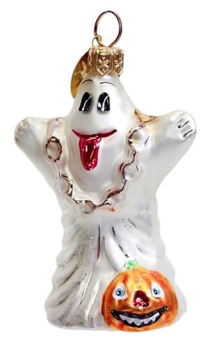 CHRISTOPHER RADKO "Boo Hoo" Little Gems Ghost Halloween Christmas Ornament - Image 1