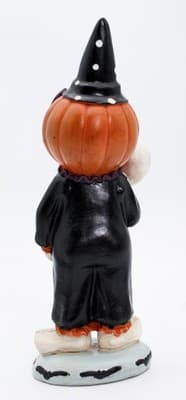 Vtg Pumpkin In Skeleton Costume Halloween Holiday Figure Decoration - Thumbnail 7