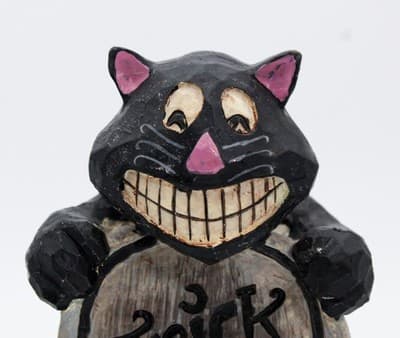 Resin "Trick Or Treat" Black Cat Holding Tombstone Halloween Holiday Figurine - Thumbnail 2