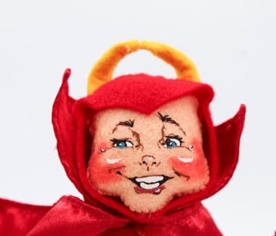 2008 ANNALEE Mobilitee Devil Elf Costume Halloween Artisan Doll - Thumbnail 2