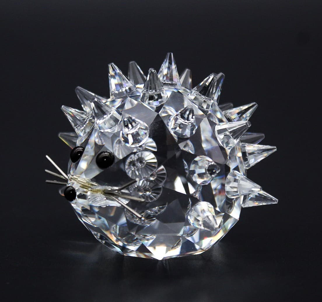 Swarovski Hedgehog Silver Crystal Faceted Austria Figurine By Max Schreck - Thumbnail 7