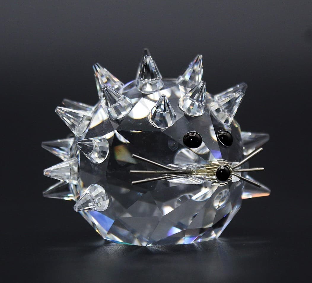 Swarovski Hedgehog Silver Crystal Faceted Austria Figurine By Max Schreck - Thumbnail 9