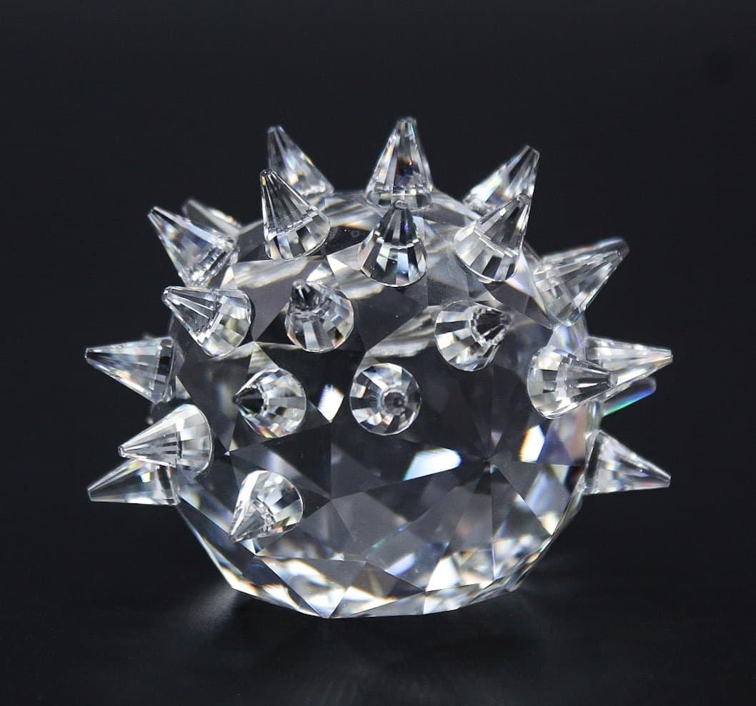 Swarovski Hedgehog Silver Crystal Faceted Austria Figurine By Max Schreck - Thumbnail 6